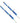 Tigress 15 Telescoping Fiberglass Outrigger Poles - 1-1/8" O.D. - White/Blue - Pair [88200]