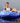 Aqua Leisure Supreme Lake Tube Hibiscus Pineapple Royal Blue w/Docking Attachment [APL20458]