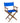 Whitecap Directors Chair w/Blue Seat Covers - Teak [60041]